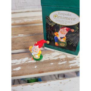 Hallmark Rudolph's helper 1996 mini ornament elf Xmas holiday tree
